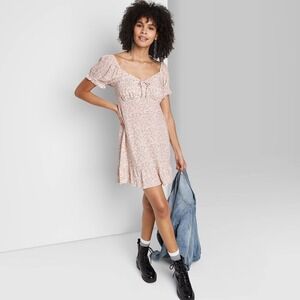 Wild Fable Sweetheart Ruffle Dress with Tie‎ Back Floral Women's Size XS NEW